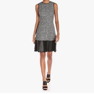 NEW 🌸 Beautiful Tommy Hilfiger Boucle Knit Fit & Flare Dress with Leather Band